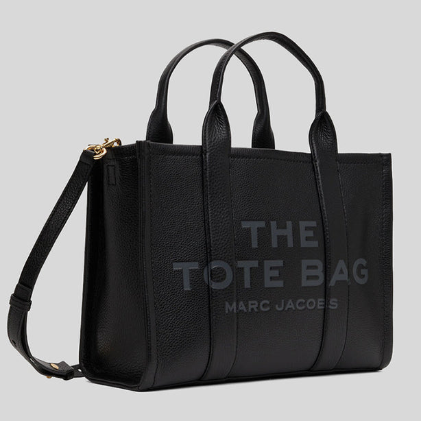 MARC JACOBS The Leather Medium Tote Bag Black RS-H004L01PF21