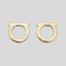 FERRAGAMO Gancini Earrings (L) Gold Color RB-696429