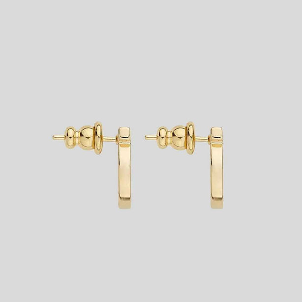 FERRAGAMO Gancini Earrings (L) Gold Color RB-696429