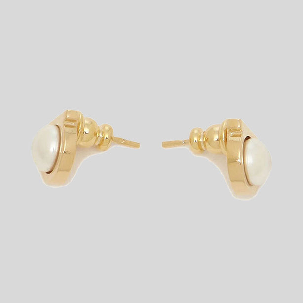 FERRAGAMO Gancini Pearls Earrings In Gold Color RS-760121