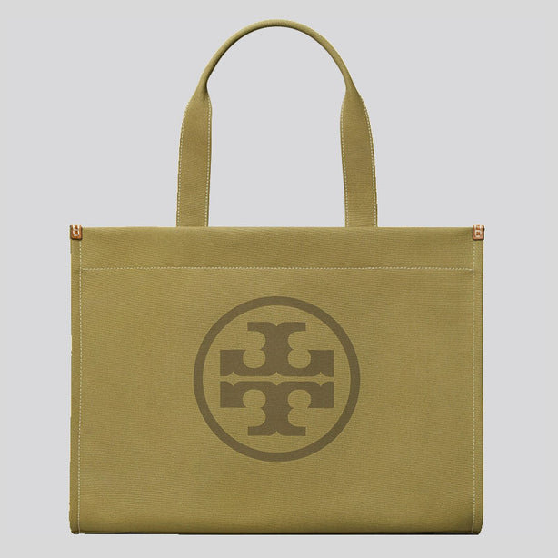 TORY BURCH Ella Canvas Tote Dark Sage RS-148792