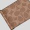 COACH Slim Money Clip Billfold Wallet In Signature Canvas Tan/Black RB-CY059