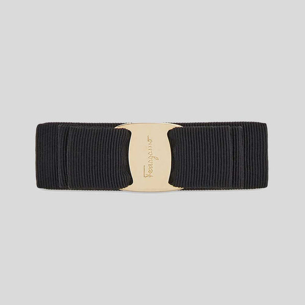 FERRAGAMO Vara Bow Hairclip Black/Gold RB-495450