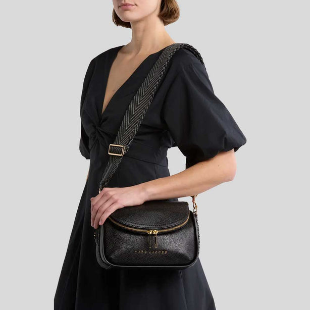 MARC JACOBS The Groove Leather Mini Messenger Bag Black RB-4S4HMS004H01