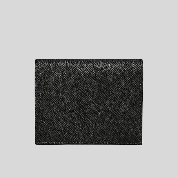 Ferragamo Calf Leather Small Bifold Wallet Black RS-726512