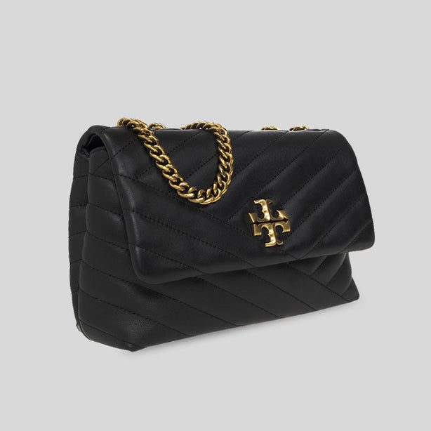 TORY BURCH Kira Small Chevron Convertible Shoulder Bag Black RS-90452