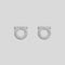 FERRAGAMO Gancini Crystals Small Earrings In Silver Color RB-696577