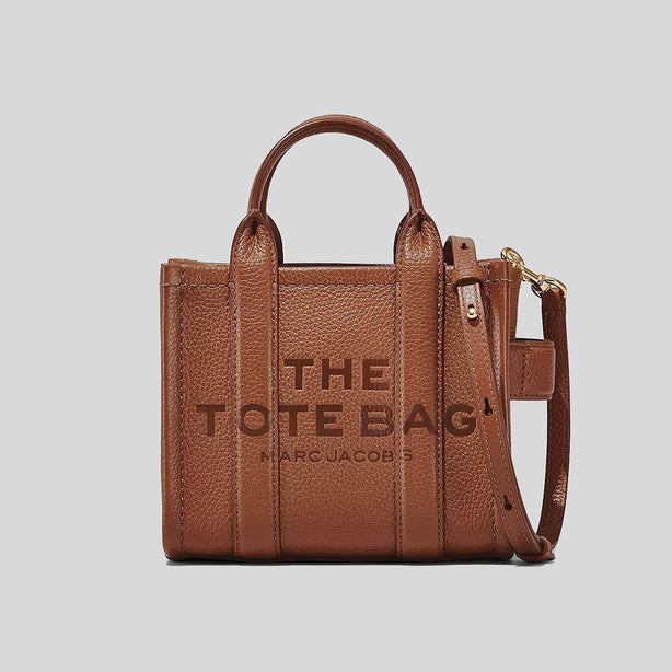 Marc Jacobs The Leather Mini Tote Bag Argan Oil RS-H053L01RE22