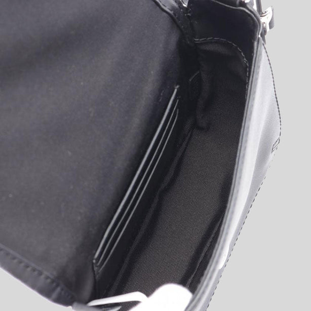 MARC JACOBS Insignia Small Full Flap Logo Shoulder Bag Black RS-H130L01RE22