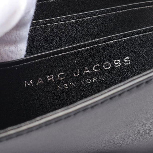 MARC JACOBS Insignia Small Full Flap Logo Shoulder Bag Black RS-H130L01RE22