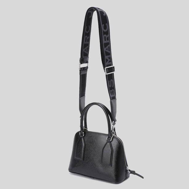 MARC JACOBS Small Leather Dome Satchel Crossbody Bag Black RS-4S4HSC003H02