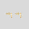 FERRAGAMO Gancini Crystals Small Earrings In Gold Color RB-696576