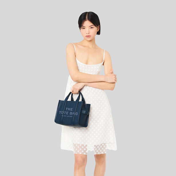 Marc Jacobs The Leather Small Tote Bag Traveler Tote Blue Sea RS-H009L01SP21