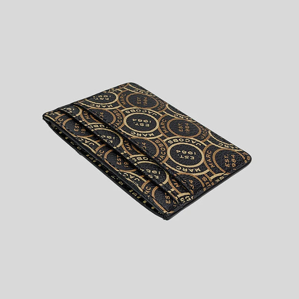 Marc Jacobs MJ Logo Printed Card Case Black Multi RS-S104M12FA22