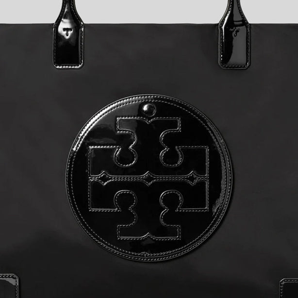 TORY BURCH Ella Patent Tote Bag Black RS-90479