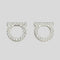 FERRAGAMO Orecchini Gancini Crystals In Silver Color RB-696574