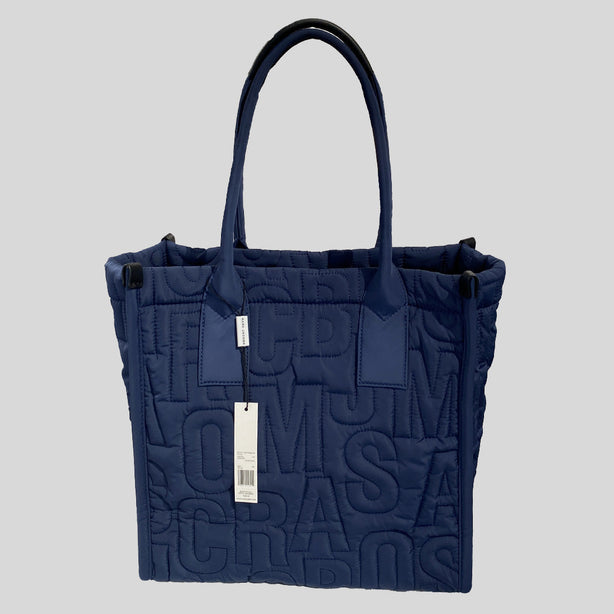 MARC JACOBS Large Quilted Logo Nylon Tote Azure Blue RS-4S4HTT008H02