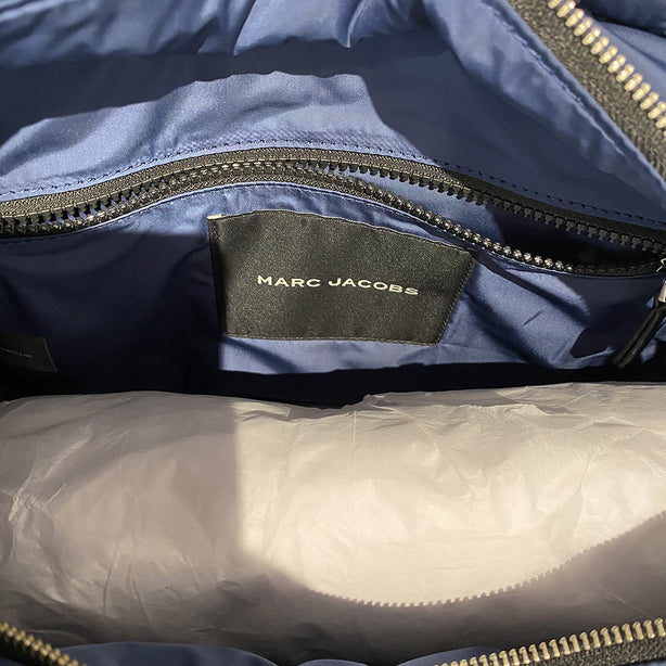 MARC JACOBS Large Quilted Logo Nylon Tote Azure Blue RS-4S4HTT008H02