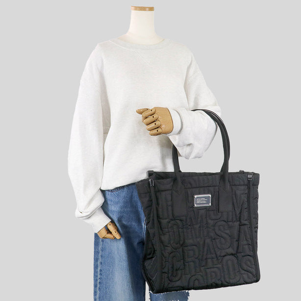MARC JACOBS Large Quilted Logo Nylon Tote Azure Blue RS-4S4HTT008H02