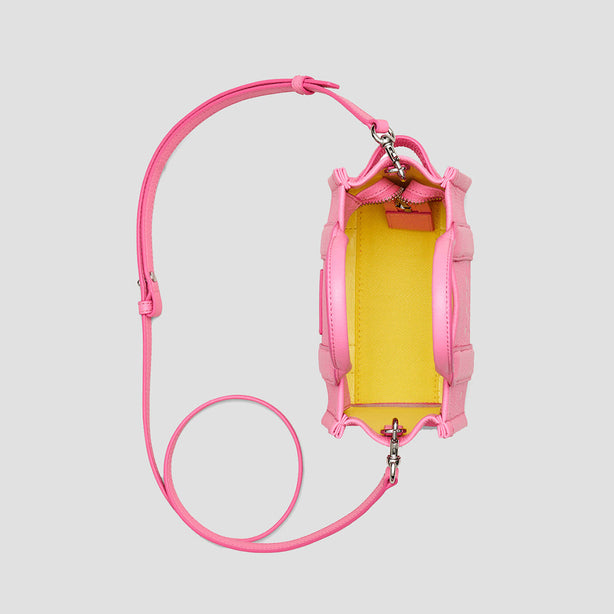 MARC JACOBS The Leather Mini Tote Bag Petal Pink RS-H053L01RE22
