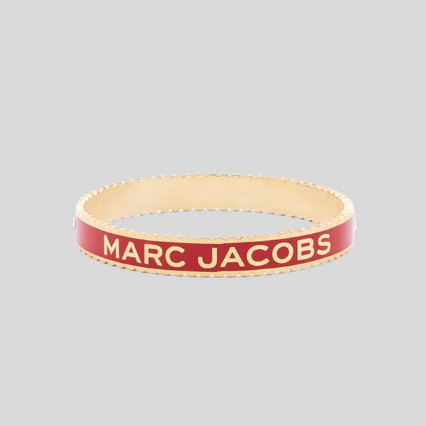 MARC JACOBS The Medallion Scalloped Wide Bangle Bracelet True Red Gold RB-J105MT7PF22