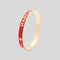 MARC JACOBS The Medallion Scalloped Wide Bangle Bracelet True Red Gold RB-J105MT7PF22