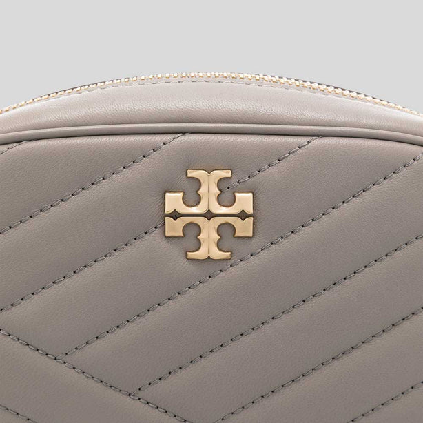 TORY BURCH Kira Chevron Camera Bag Gray Heron RB-90450