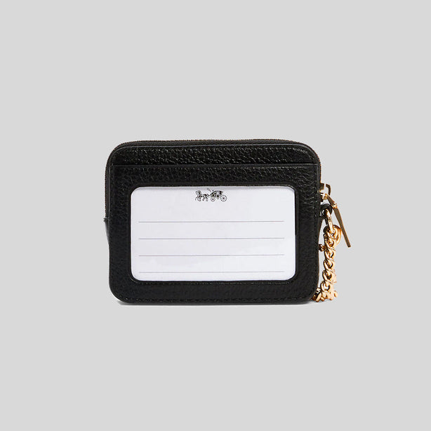Coach Zip Card Case Black RS-6303