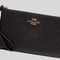 COACH Large Corner Zip Wristlet Black RB-CV395