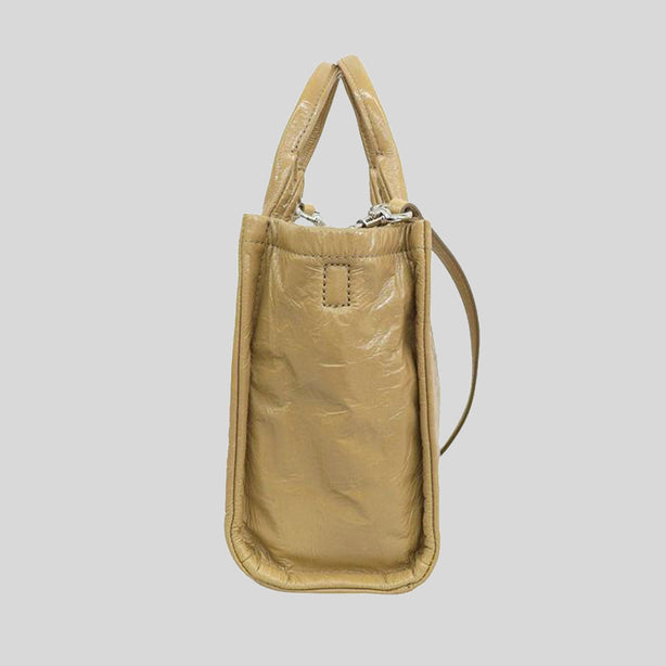 MARC JACOBS The Shiny Crinkle Small Tote Light Brown RS-H065L01PF22