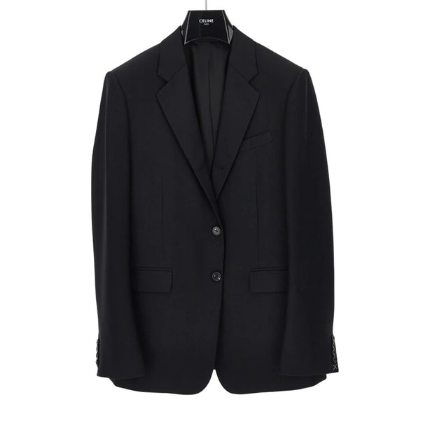 CELINE Wool gabardine single-breasted jacket