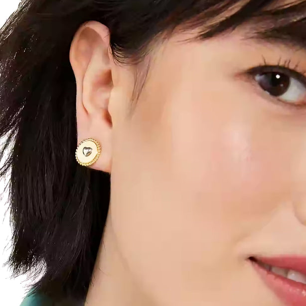 Kate Spade Heartful Studs Earrings in Gold/ Silver kg152