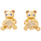 Kate Spade Oh What Fun Spade Teddy Bear Studs Earrings in Clear/ Gold KK024