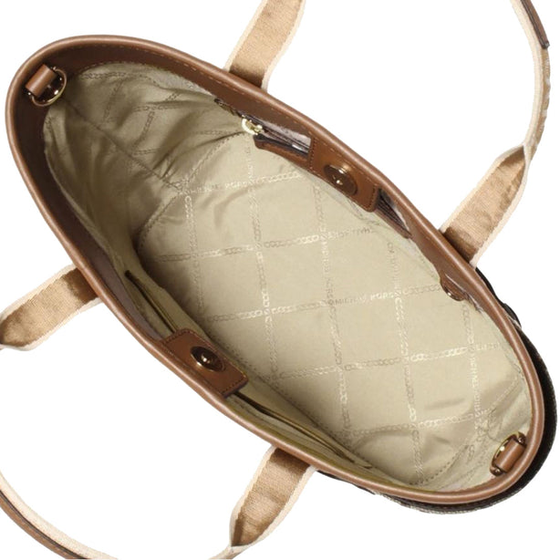 Michael Kors Maeve Logo Small Convertible Tote Bag in Beige/ Ebony 30S3S5VT1J