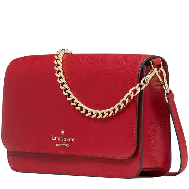 Kate Spade Madison Flap Convertible Crossbody Bag in Candied Cherry kc430
