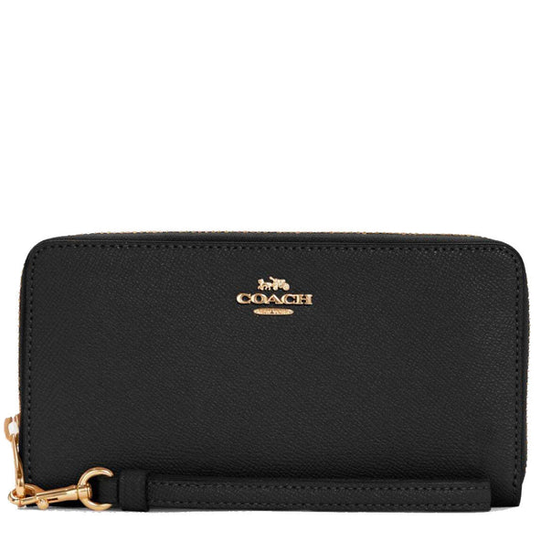 Coach Long Zip Around Wallet in Black C3441