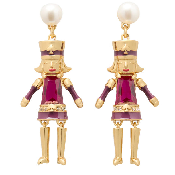 Kate Spade Oh What Fun Nutcracker Earrings in Red Multi KK023