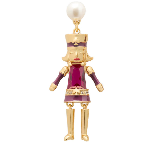 Kate Spade Oh What Fun Nutcracker Earrings in Red Multi KK023