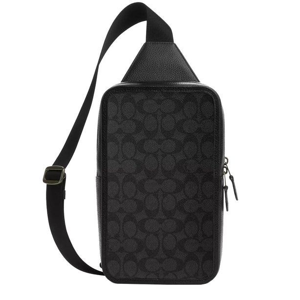 Coach Sullivan Pack Bag In Signature Canvas in Charcoal/ Black CZ397