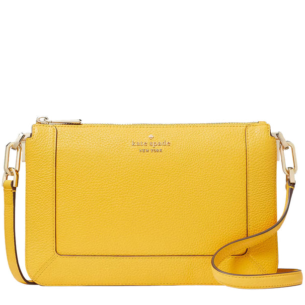 Kate Spade Lena Double Compartment Crossbody Bag in Daffodil KH430