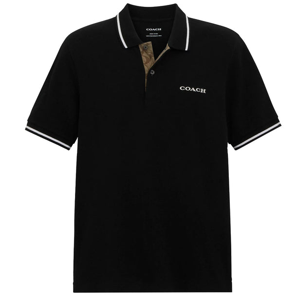 Coach Signature Polo T-Shirt in Black CO817 (XS)