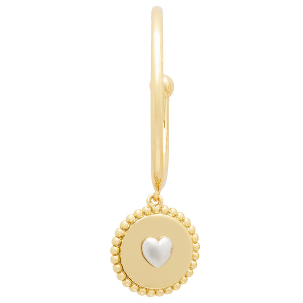 Kate Spade Heartful Hoops Earrings in Gold/ Silver kg151