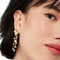Kate Spade Coffee Break Sugar Statement Earrings in Clear/ Gold kg165