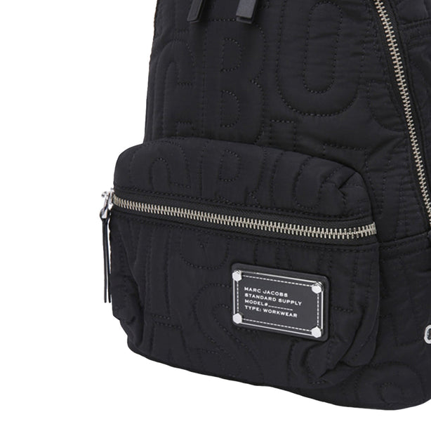 Marc Jacobs Nylon Jumbled Logo Workwear Small Backpack Bag in Black 4S4HBP002H02