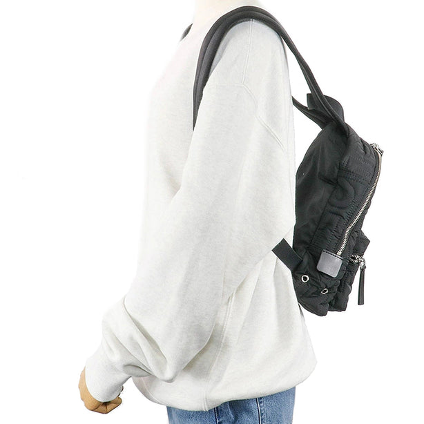 Marc Jacobs Nylon Jumbled Logo Workwear Small Backpack Bag in Black 4S4HBP002H02