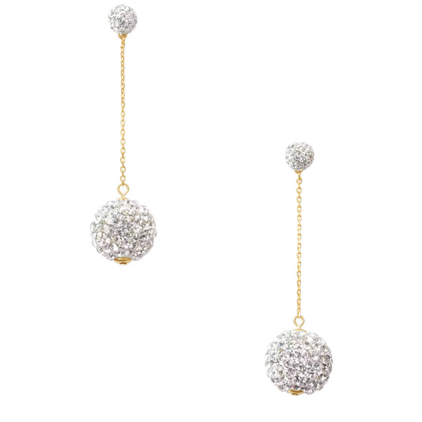 Kate Spade Razzle Dazzle Linear Earrings in Clear/ Worn Gold o0ru2975