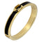 Coach Signature Push Hinged Bangle Bracelet in Gold/ Black F67480