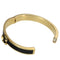 Coach Signature Push Hinged Bangle Bracelet in Gold/ Black F67480