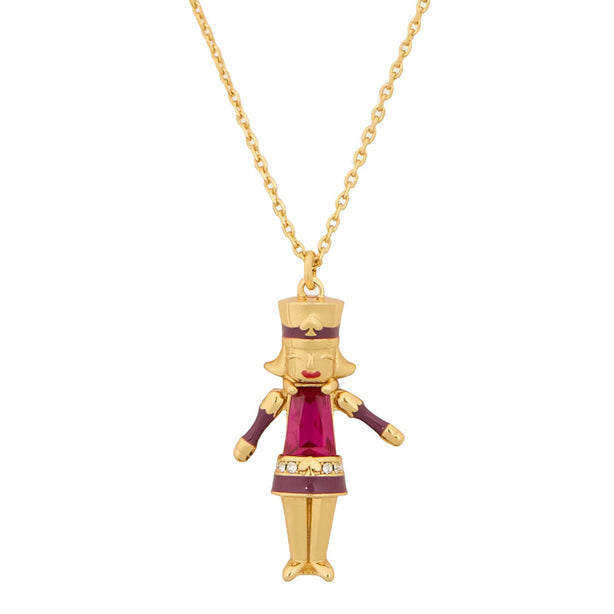 Kate Spade Oh What Fun Nutcracker Pendant Necklace in Red Multi KK025