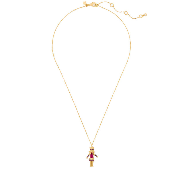 Kate Spade Oh What Fun Nutcracker Pendant Necklace in Red Multi KK025
